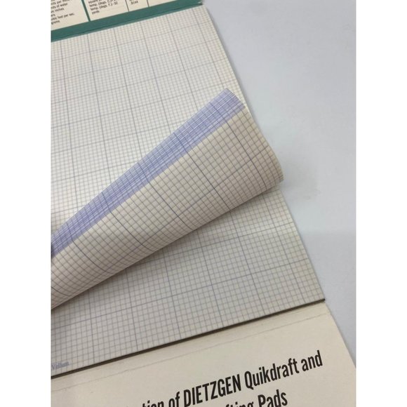 Vintage Dietzgen Quikdraft Vellum Drafting Pad Graph Paper - Picture 7 of 10